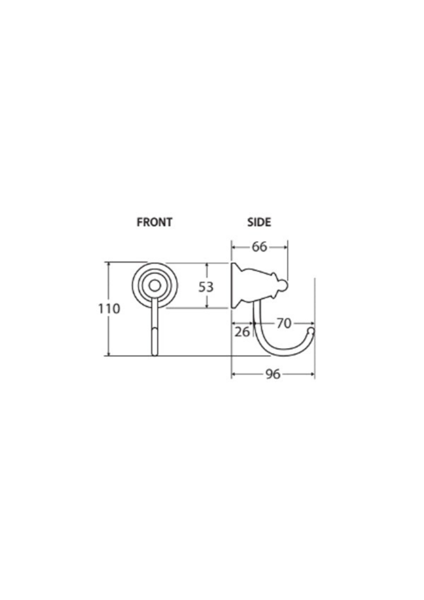 Fienza Lillian Robe Hook, Chrome