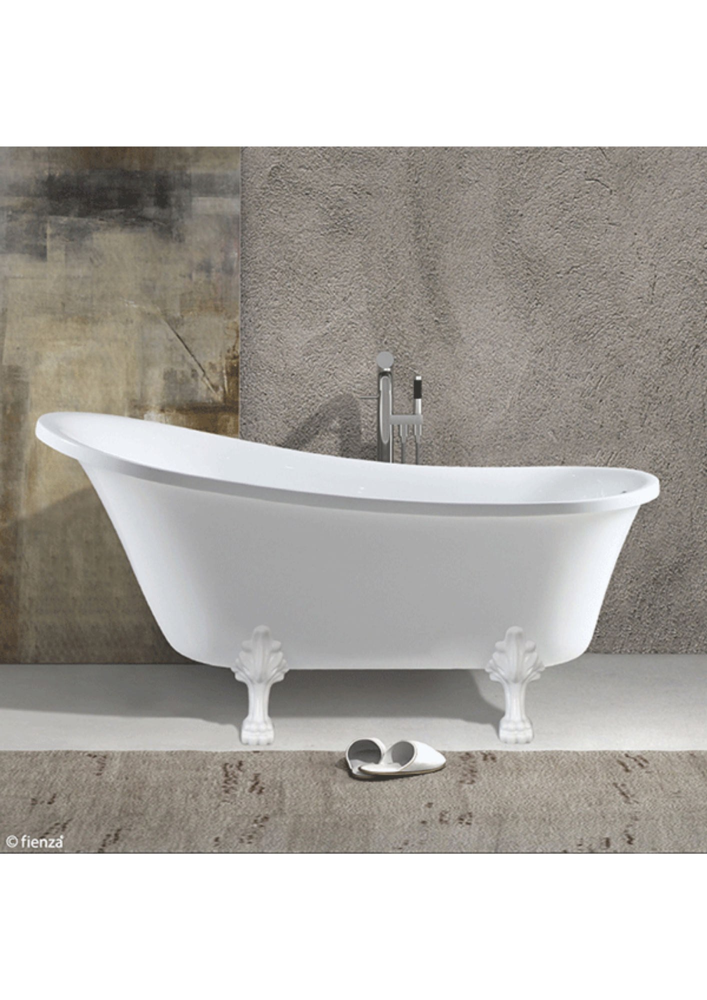 Fienza Claw Foot Bath - Semi-Gloss White Feet