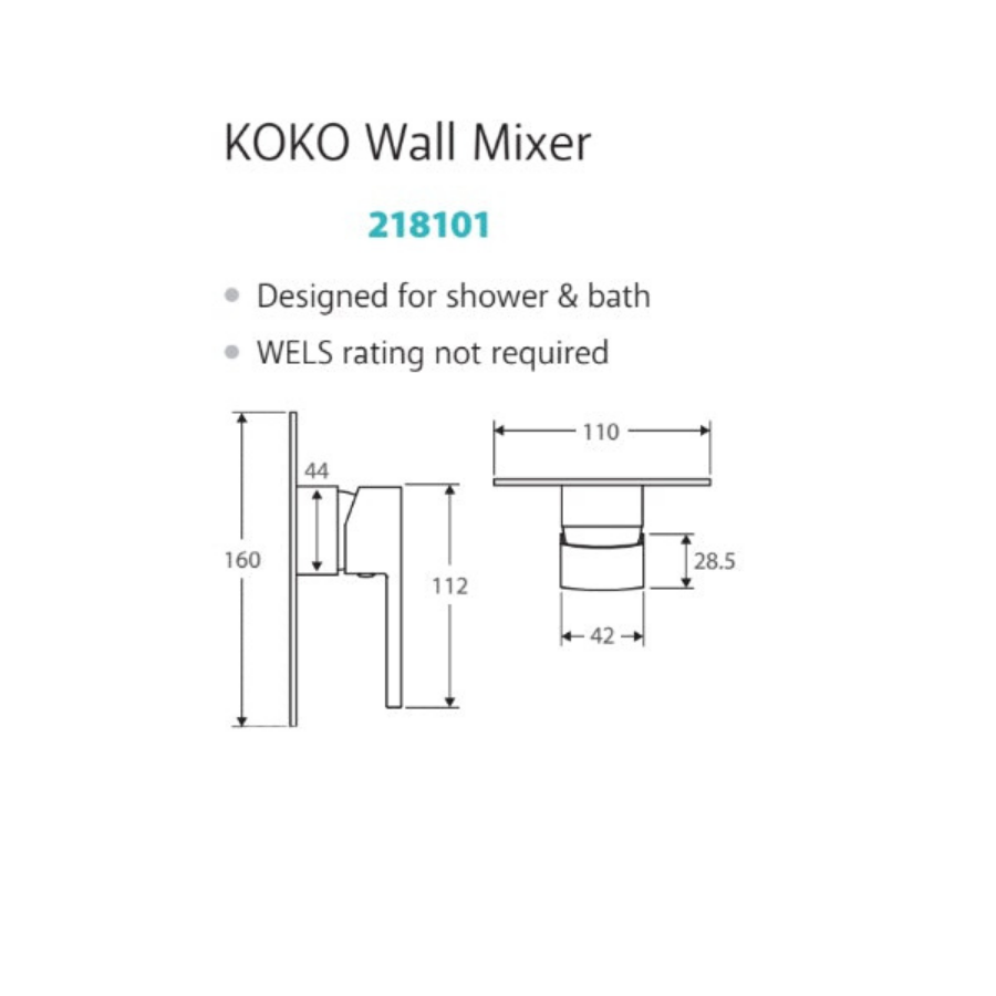 Fienza Koko Wall Mixer