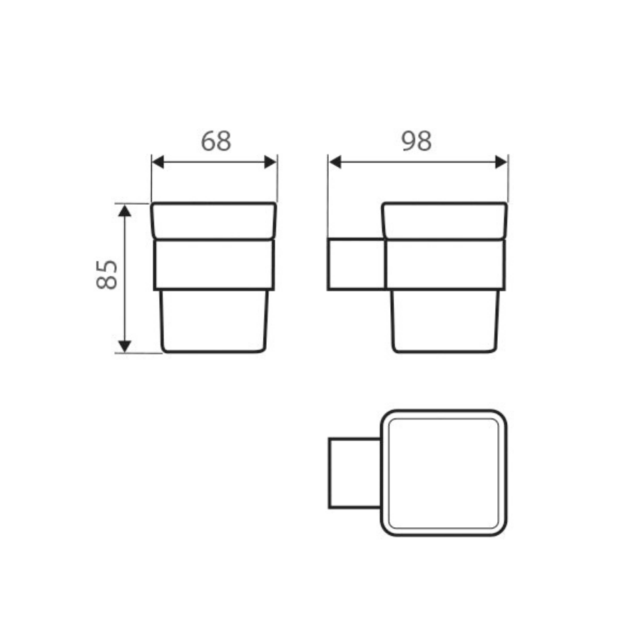 Fienza Koko Tumbler Holder - Matte Black
