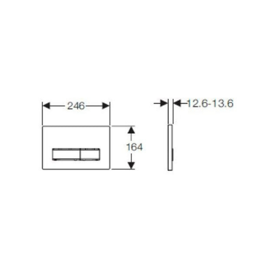 Geberit Sigma 50 Dual Flush Plate Black