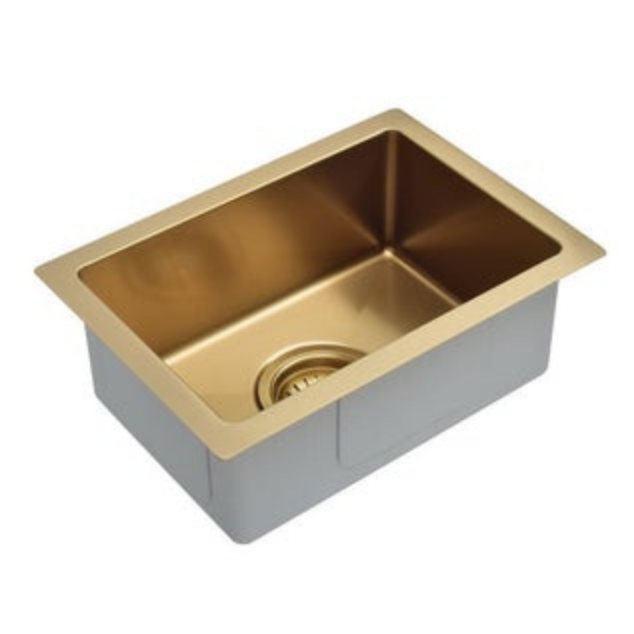 Meir Bar Sink Single Bowl 382mm x 272mm - Brushed Bronze Gold