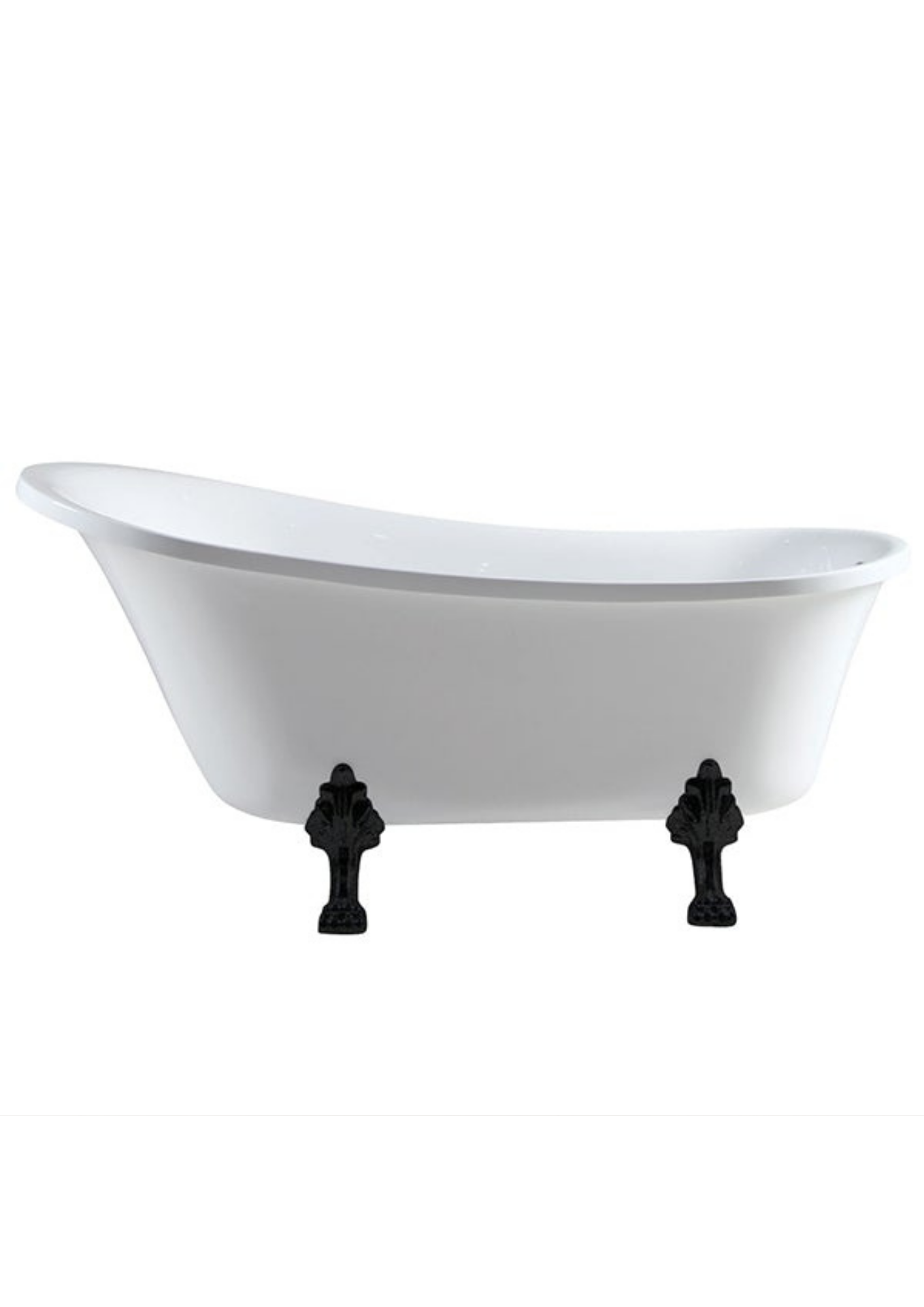 Fienza Claw Foot Bath - Matte Black Feet