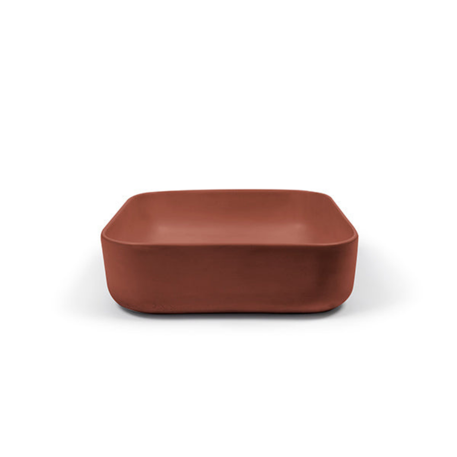 Nood Co Cube Basin Surface Mount Clay