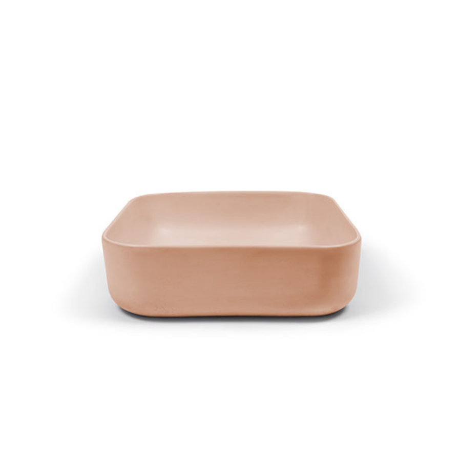 Nood Co Cube Basin Surface Mount Pastel Peach