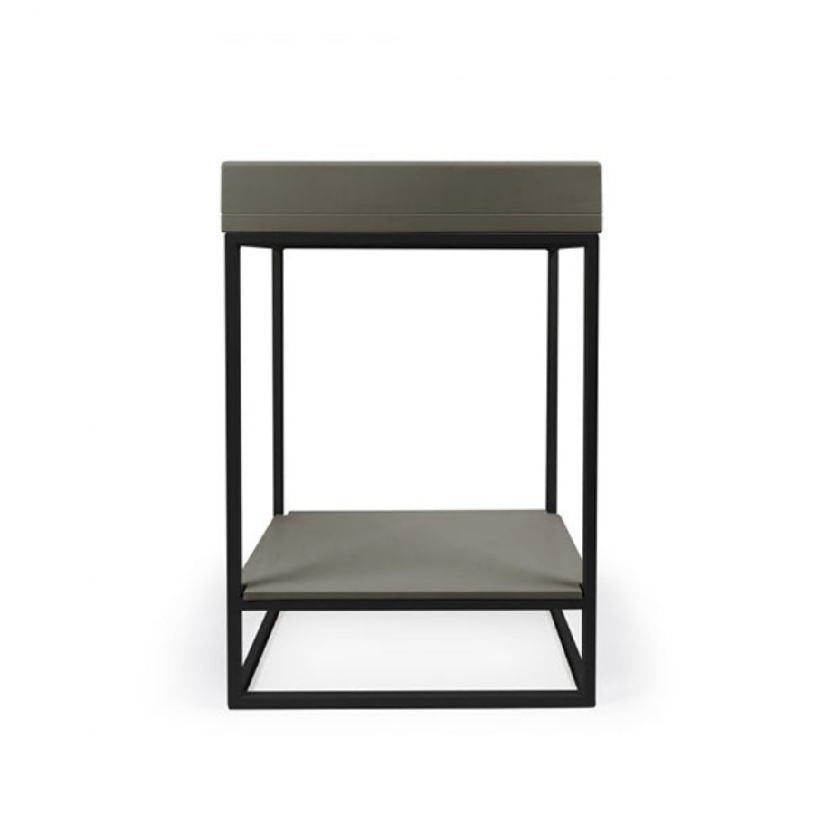 Nood Co Box Basin Vanity Set Mid Tone Grey