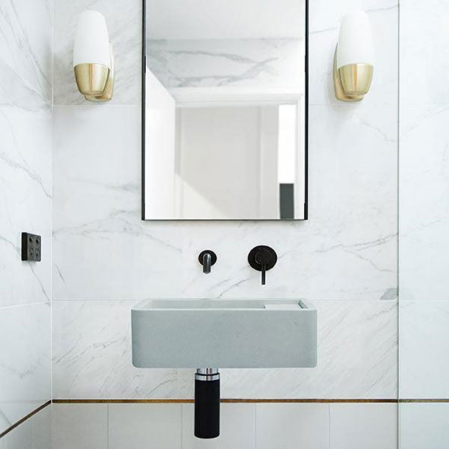 Nood Co Shelf 01 Wall Hung Basin Powder Blue