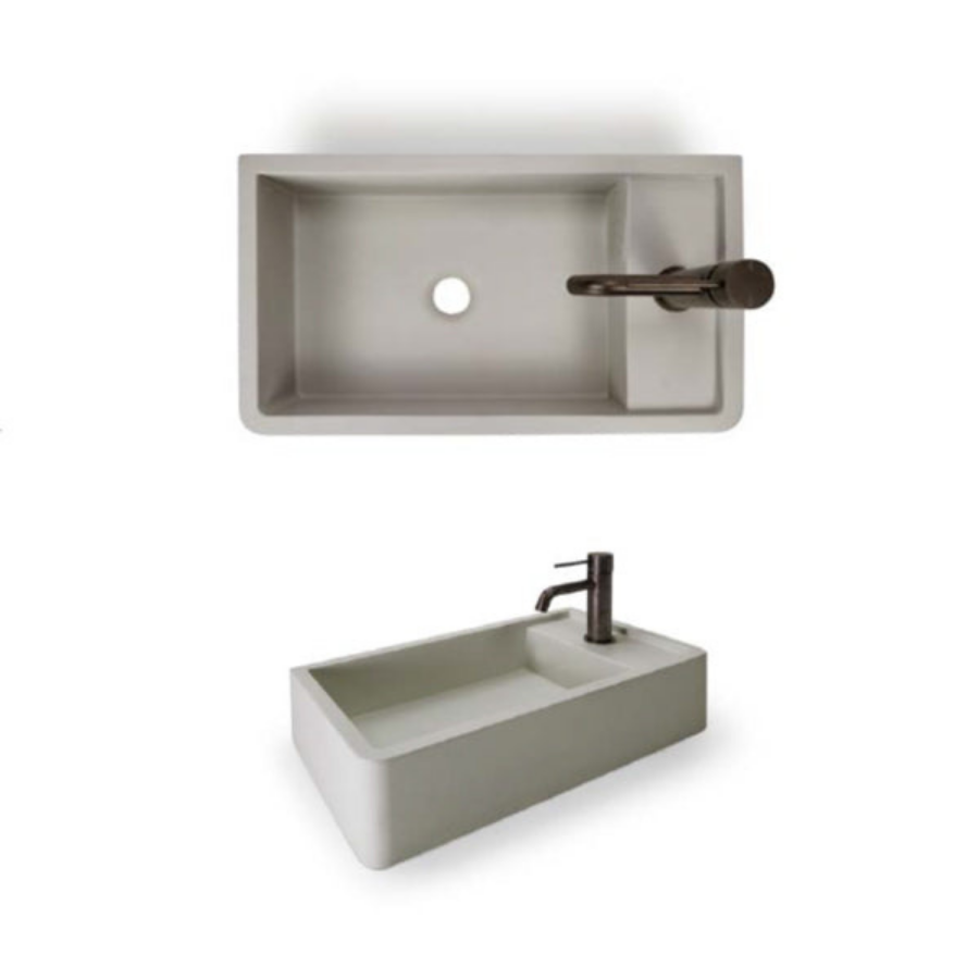 Nood Co Shelf 01 Wall Hung Basin Clay