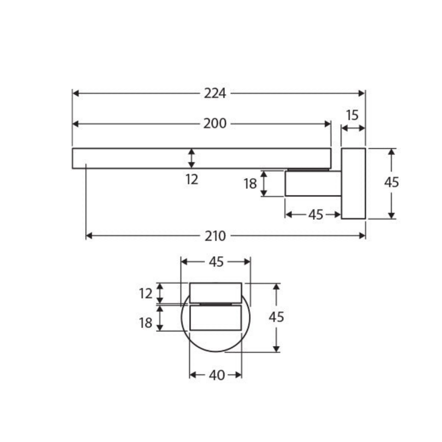 Fienza Rondo Swivel Bath Outlet