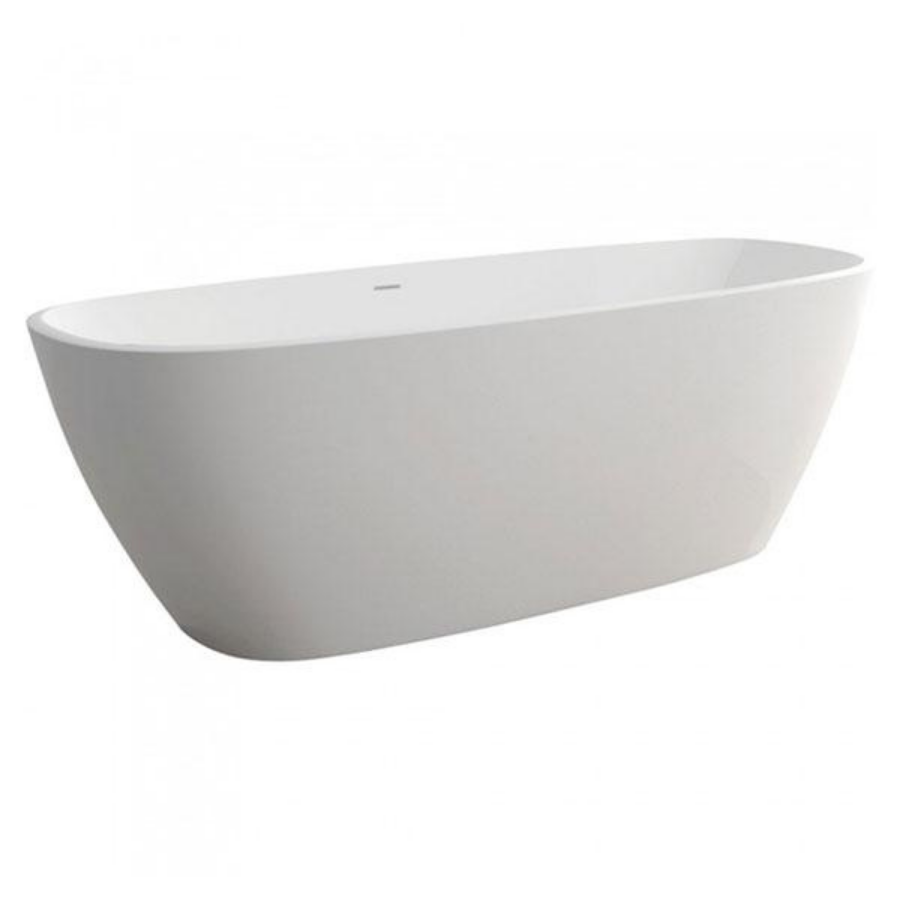 Fienza Marissa Matte White Stone Freestanding Bath 1700mm