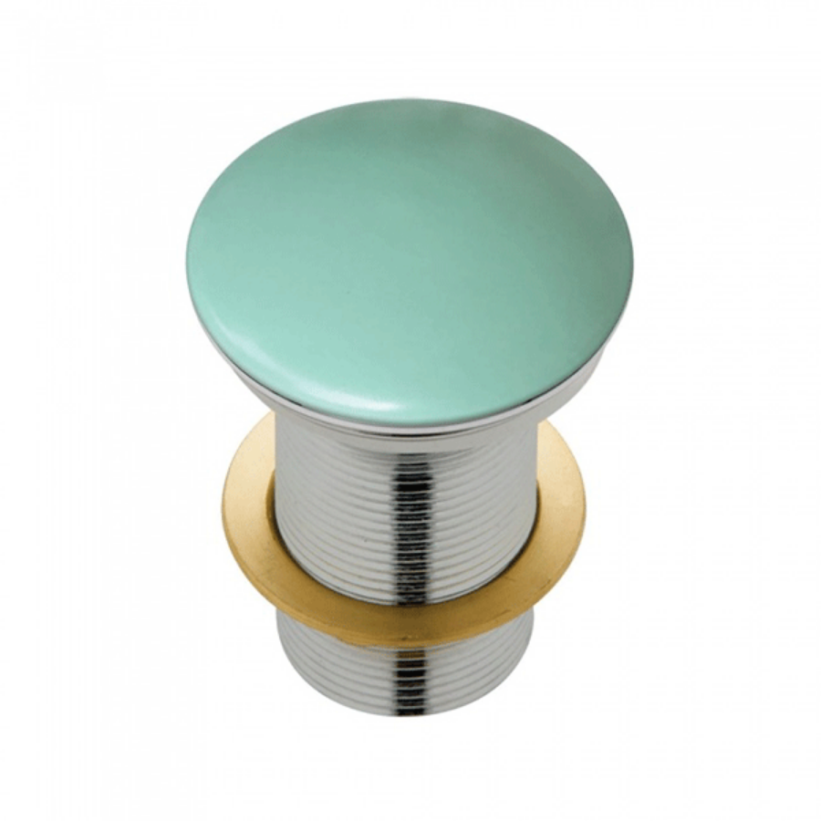 Fienza Ceramic Matte Green Dome Basin Pop-Up Waste (32mm)
