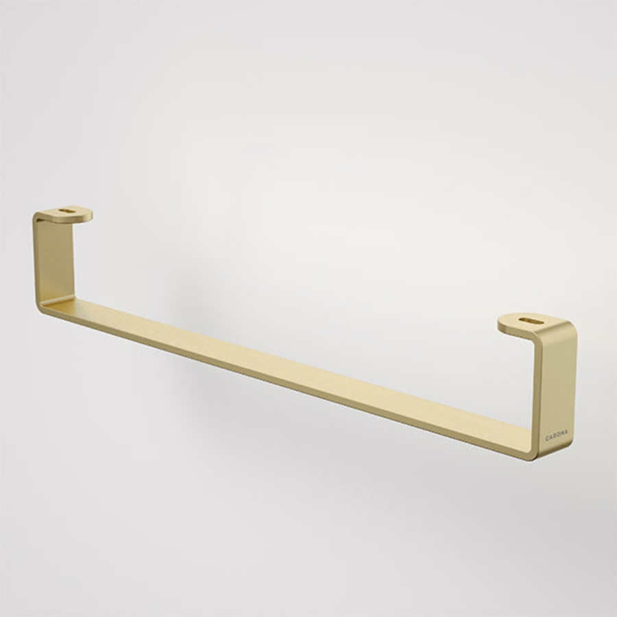 Caroma Urbane II Hand Wall Basin Integrated Rail Brushed Brass
