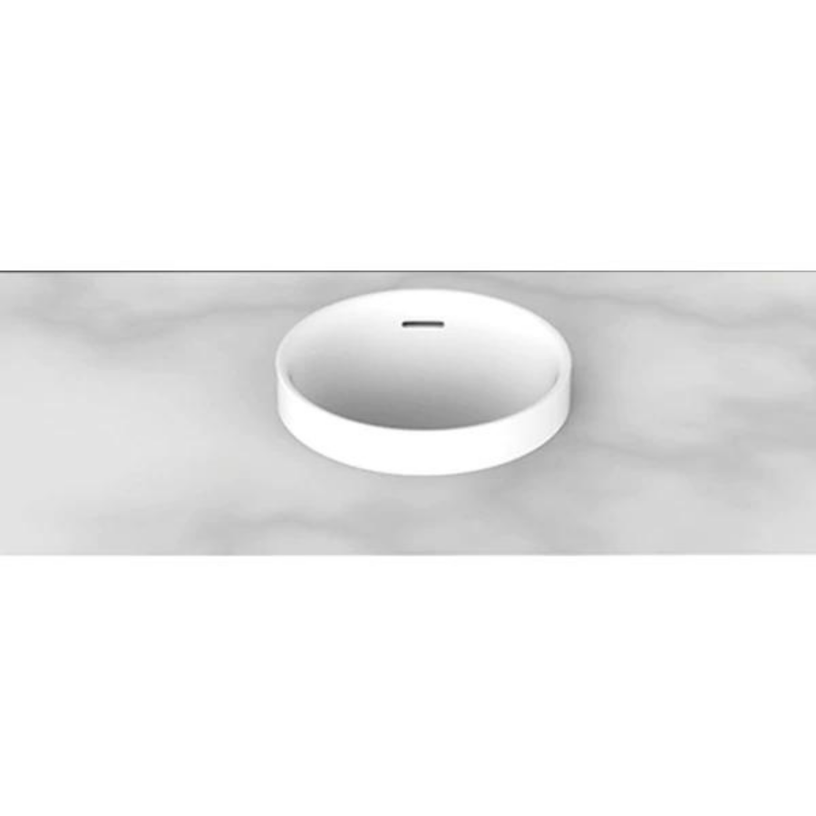 ADP Luka Semi Inset Solid Surface Basin White