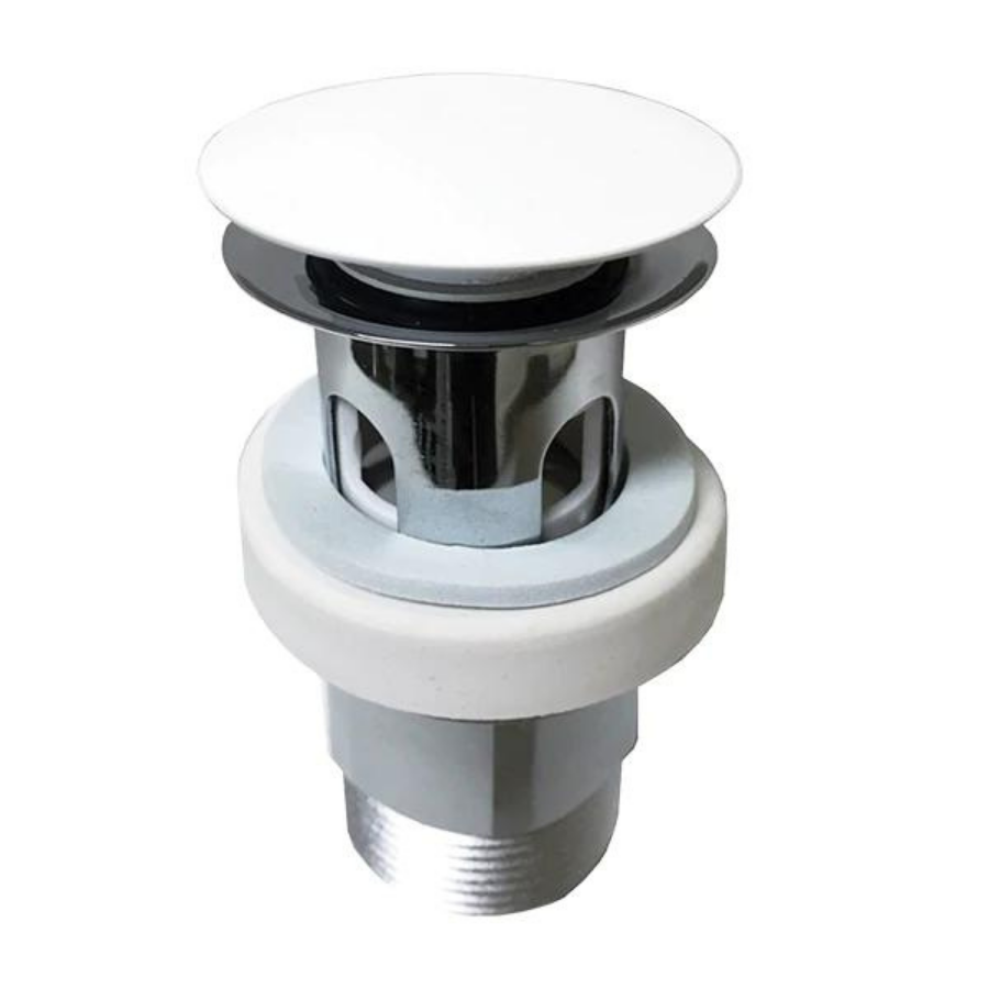 ADP Universal Ultra Mushroom Waste-Matte White and Chrome