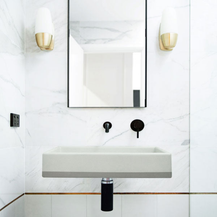 Nood Co Box Basin Two Tone Wall Hung Sky Grey