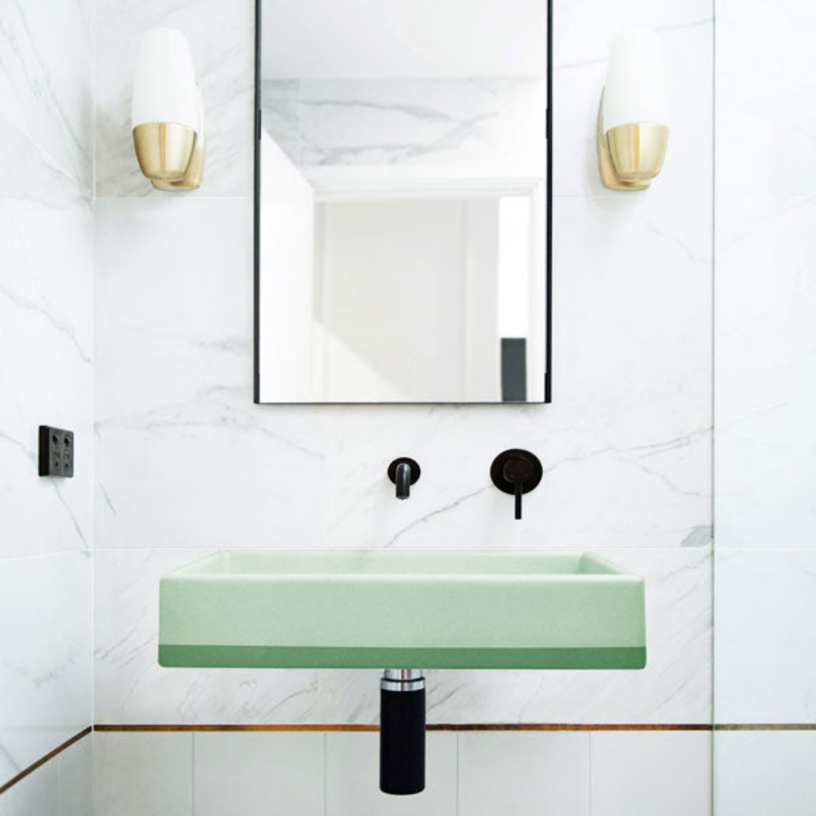 Nood Co Box Basin Two Tone Wall Hung Mint