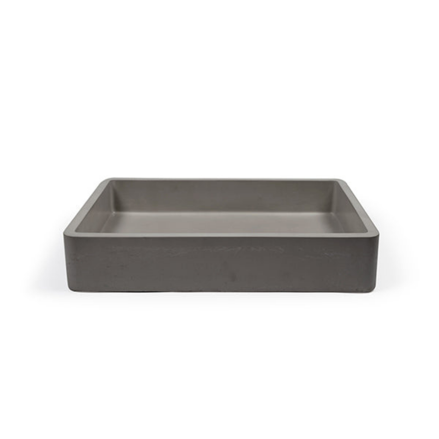 Nood Co Vesl Rectangle Basin Surface Mount Mid Tone Grey