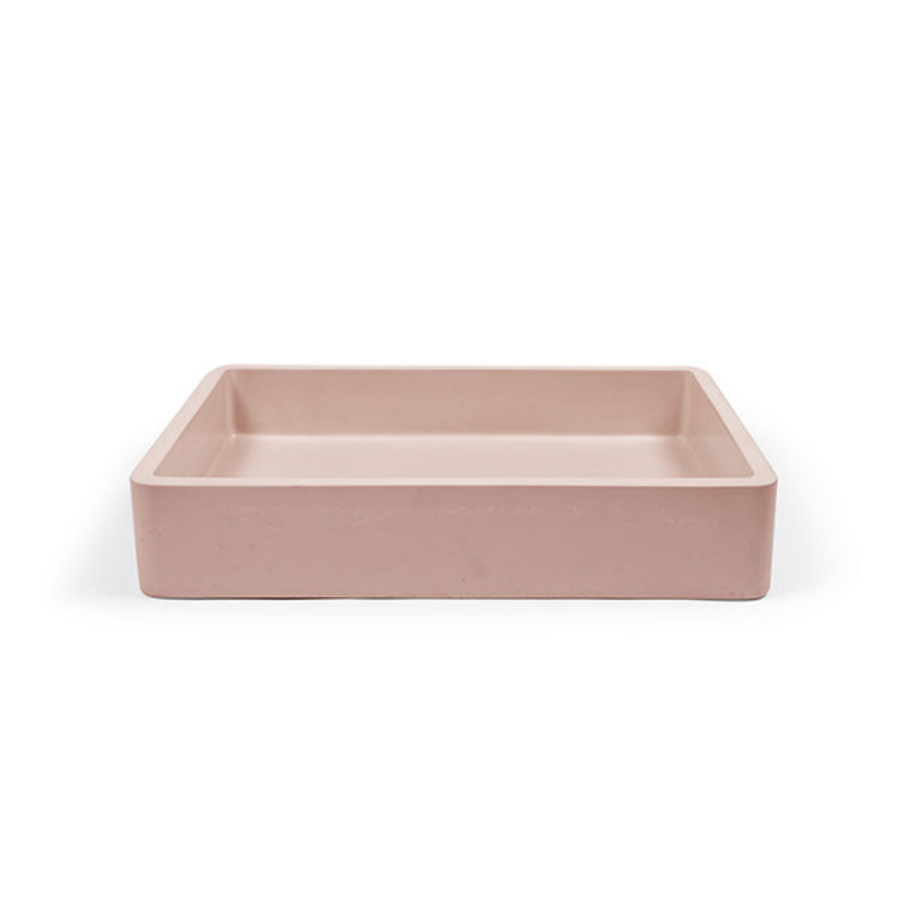 Nood Co Vesl Rectangle Basin Surface Mount Blush Pink
