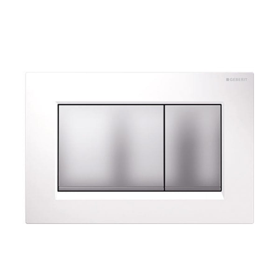 Geberit Sigma 30 Dual Flush Plate Matte White/Matte Chrome