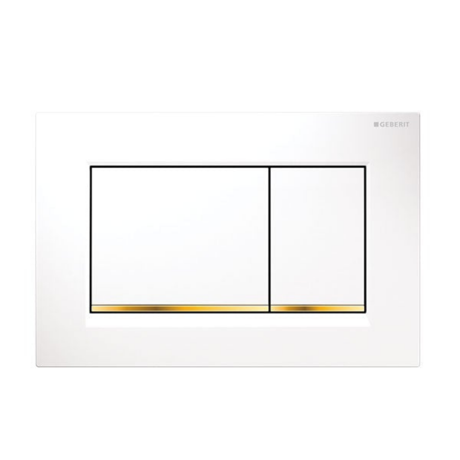 Geberit Sigma 30 Dual Flush Plate White/Gold