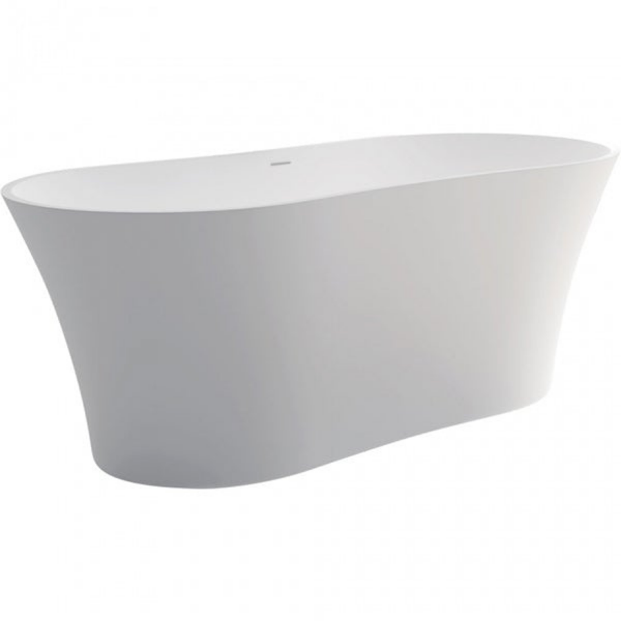 Fienza Orpheus Matte White Stone Freestanding Bath 1650mm