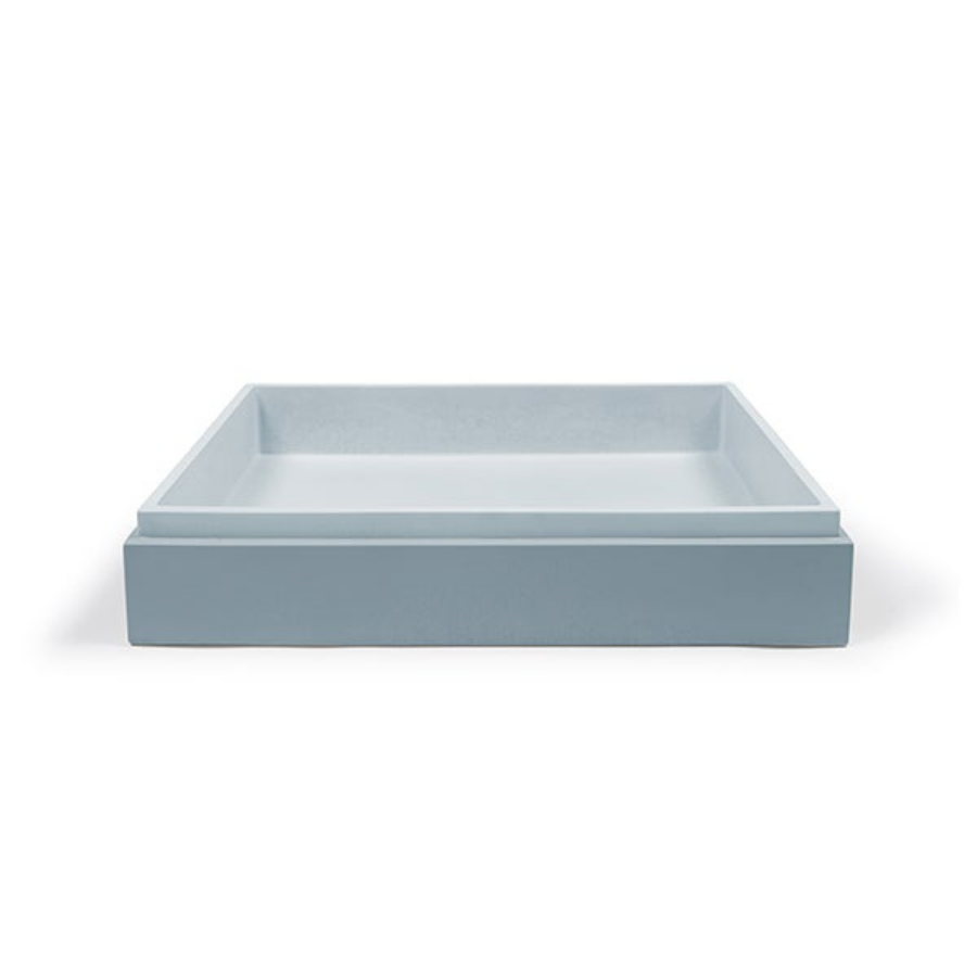 Nood Co Stepp Rectangle Basin Surface Mount Powder Blue