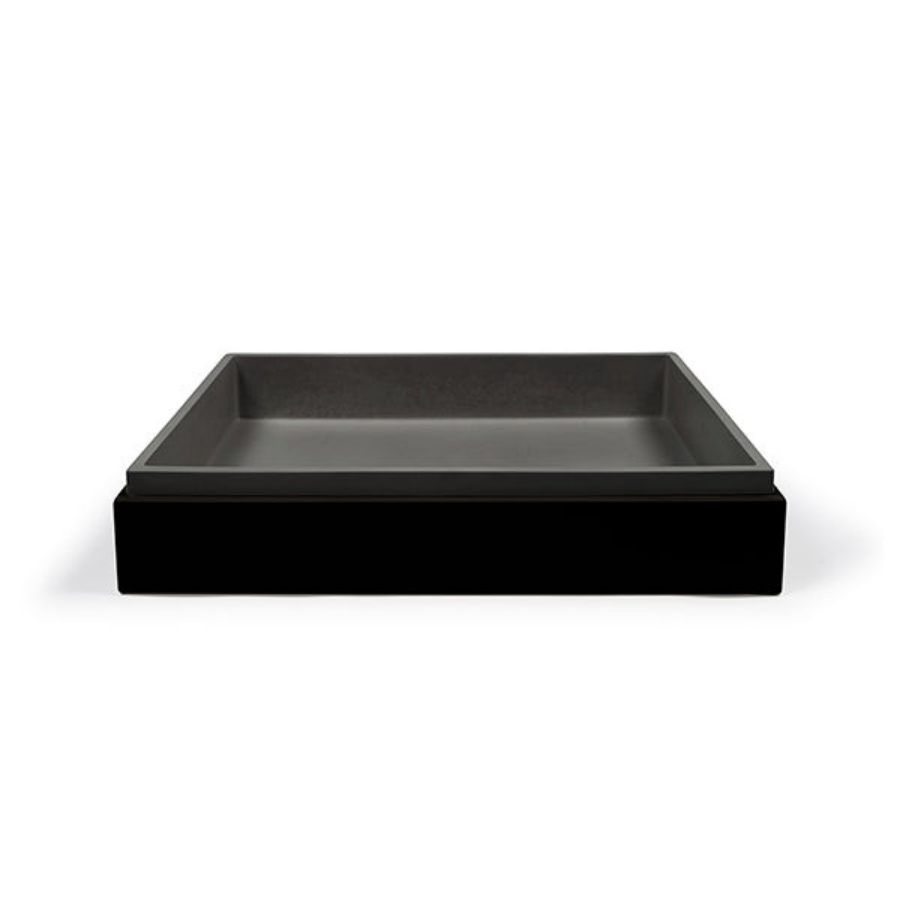 Nood Co Stepp Rectangle Basin Surface Mount Charcoal
