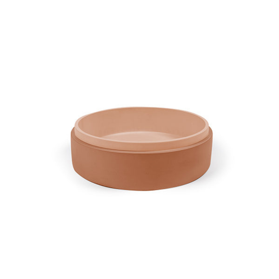 Nood Co Stepp Circle Basin Surface Mount Pastel Peach