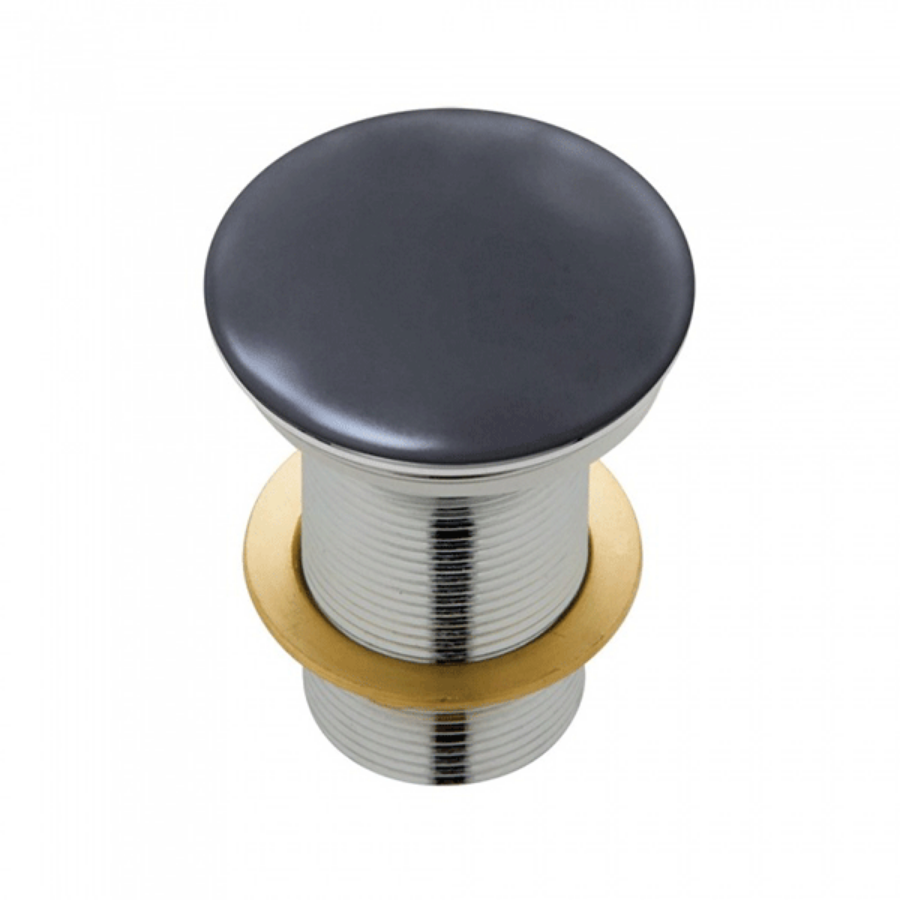 Fienza Ceramic Matte Dark Grey Dome Basin Pop-Up Waste (32mm)
