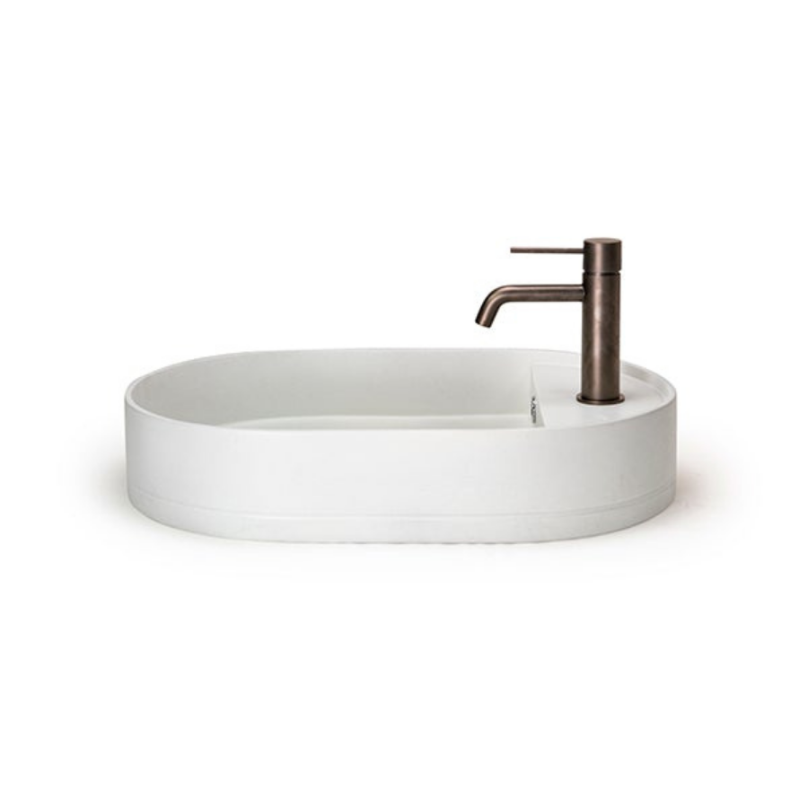 Nood Co Shelf Oval Surface Mount Basin Ivory