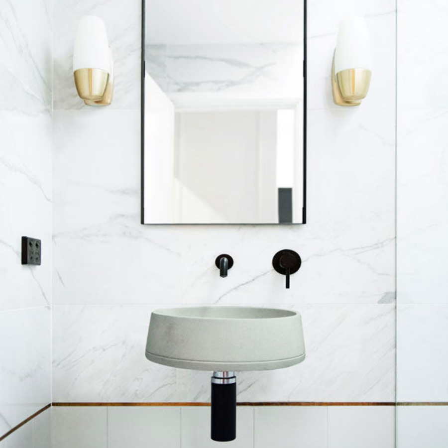 Nood Co Funl Basin Wall Hung Sky Grey