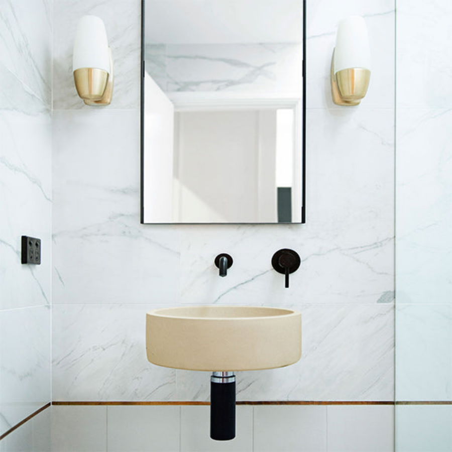 Nood Co Hoop Basin Wall Hung Custard