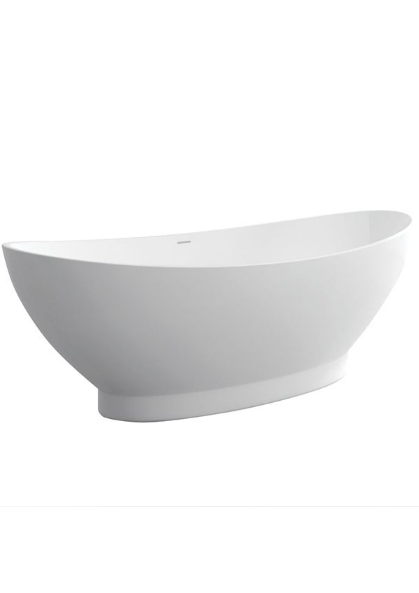 Fienza Antonia Matte White Stone Freestanding Bath 1550mm