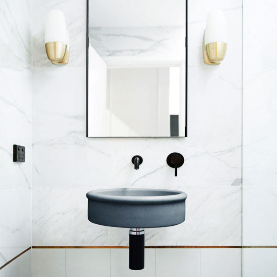 Nood Co Tubb Basin Wall Hung Copan Blue