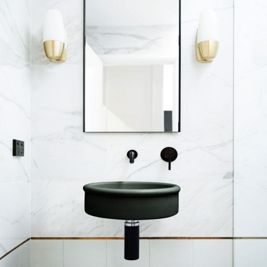 Nood Co Tubb Basin Wall Hung Charcoal