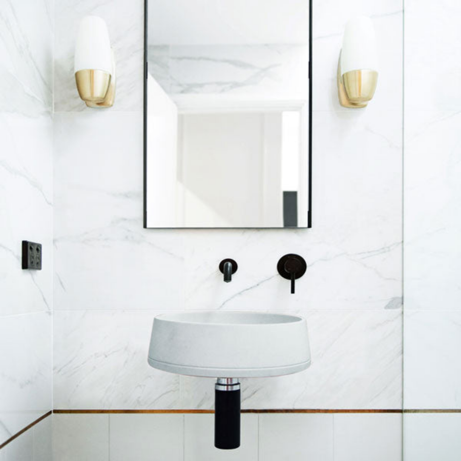 Nood Co Funl Basin Wall Hung Powder Blue