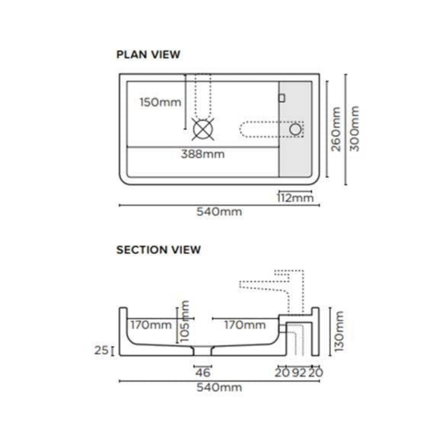 Nood Co Shelf 02 Surface Mount Basin Sky Grey