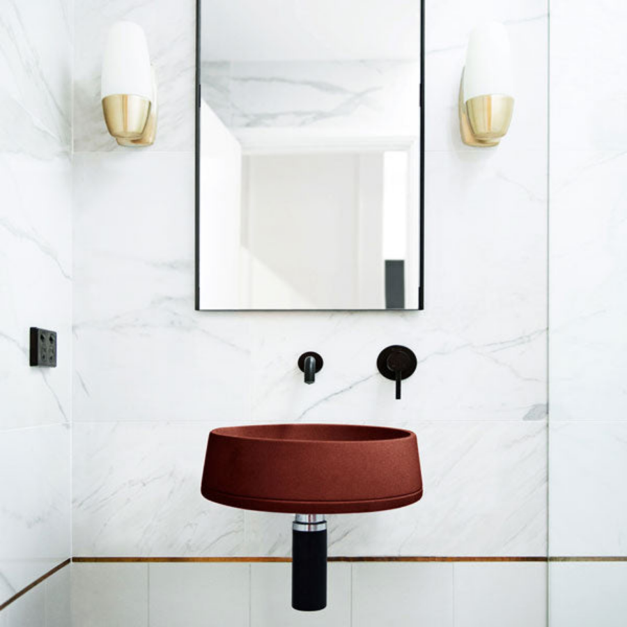 Nood Co Funl Basin Wall Hung Clay