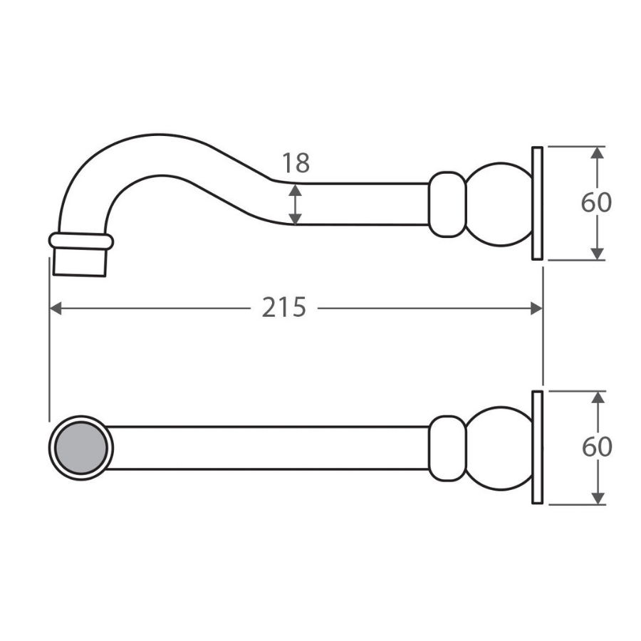 Fienza Lillian Bath Outlet - Brushed Nickel