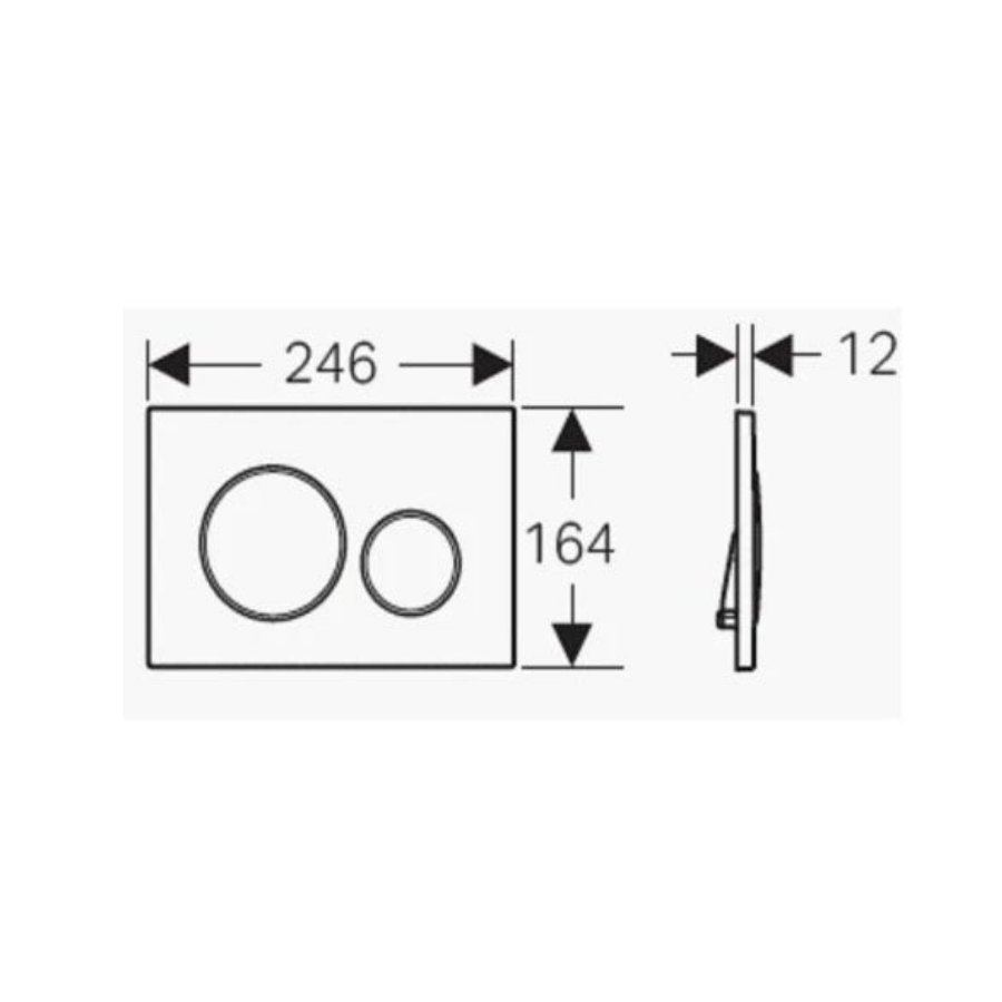 Geberit Sigma 20 Flush Plate White with Chrome Trim