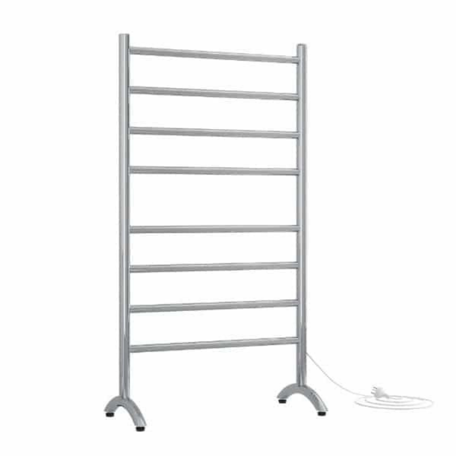 Thermogroup 8 Bar Straight Round Freestanding Heated Towel Rail 600mm