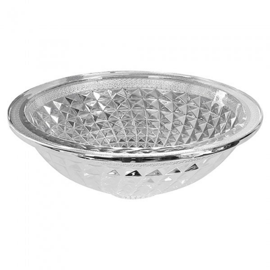 Fienza Cristello Electric Silver Glass Above Counter Basin