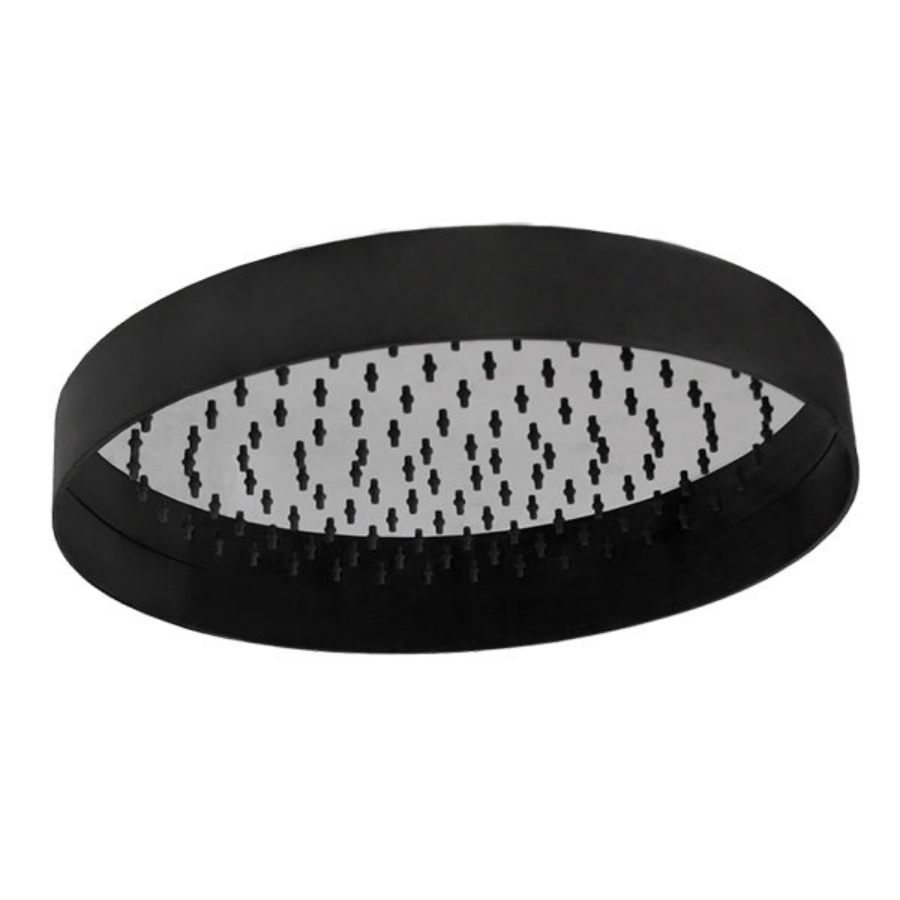 ADP Cosmopolitan Shower Rose with Shroud-Matte Black/Chrome