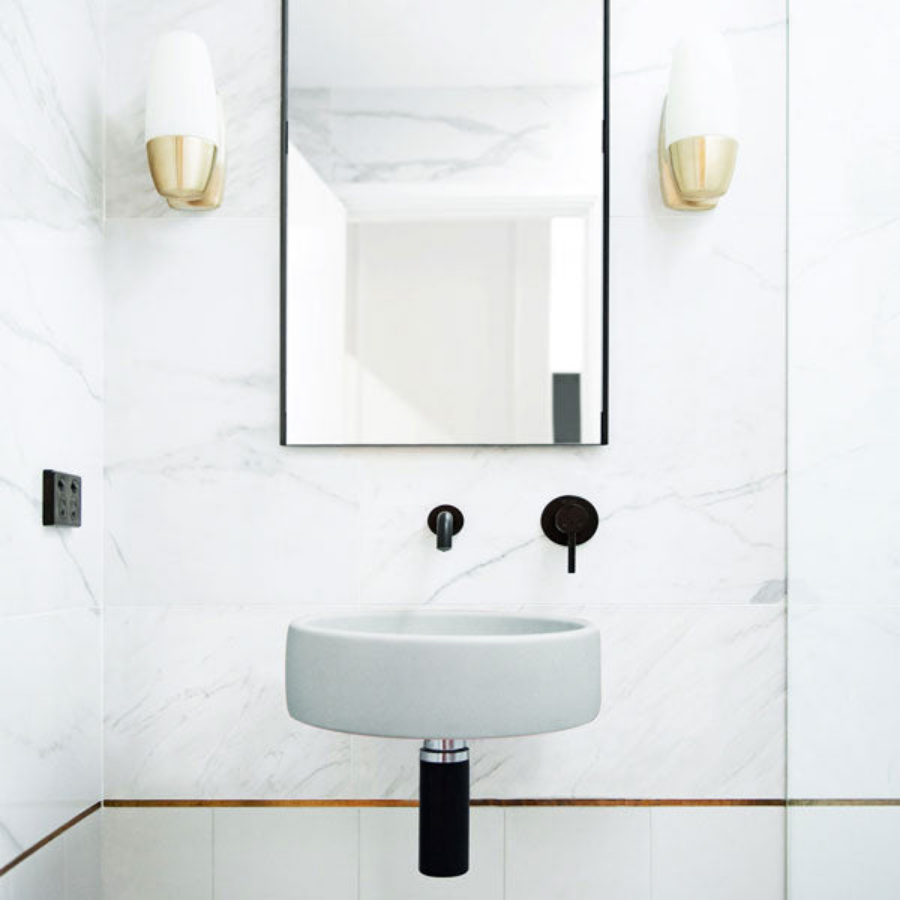 Nood Co Bowl Basin Wall Hung Powder Blue