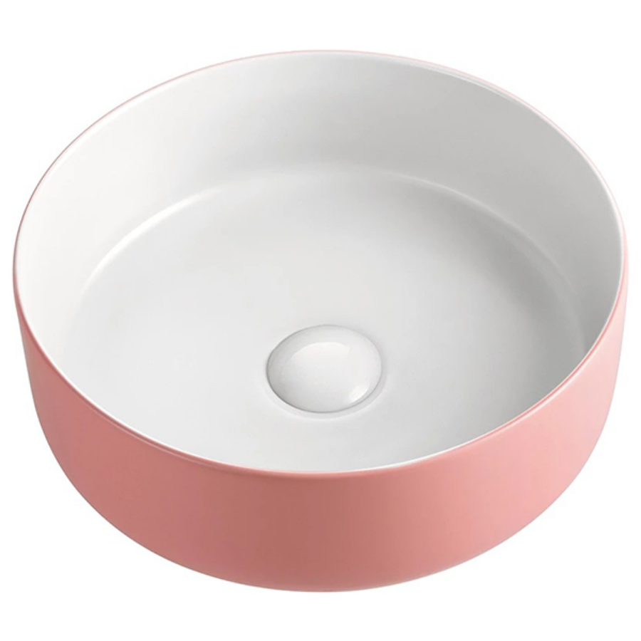 ADP Margot Duo Above Counter Basin - Matte Pink Outside/Matte White Inside