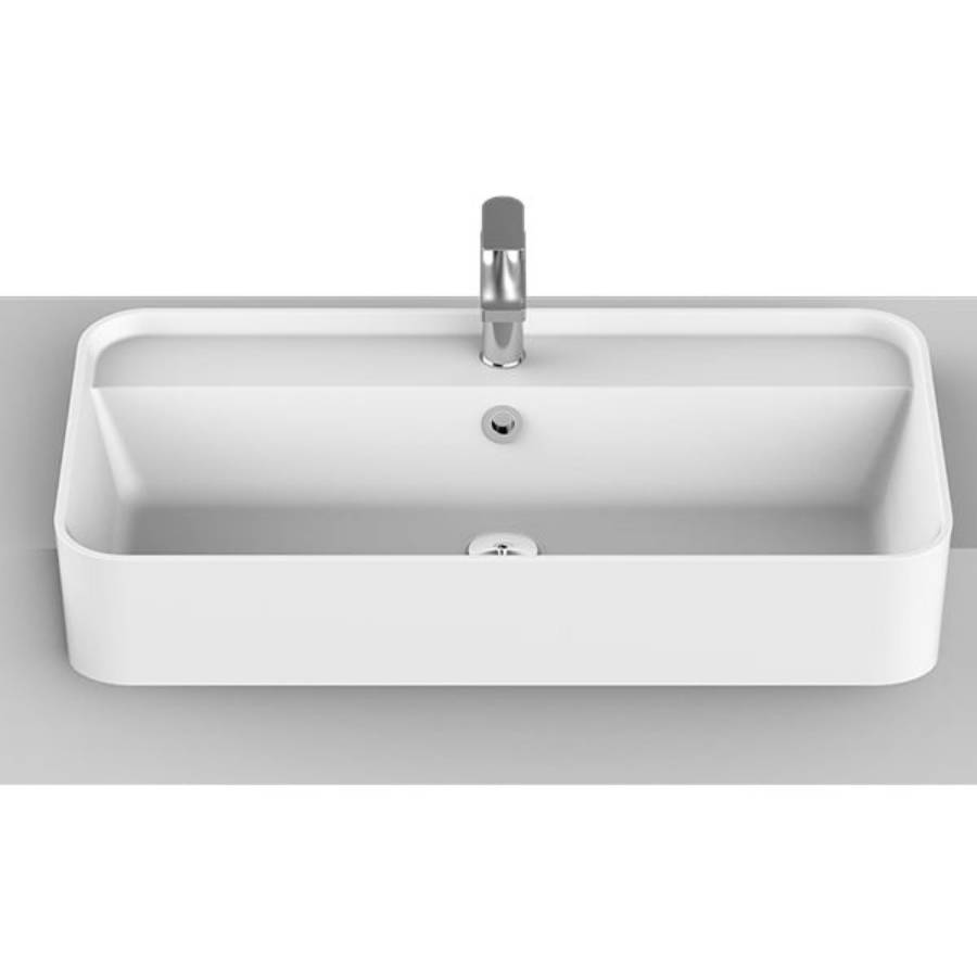 ADP Miya 750 Semi-Recessed Basin White