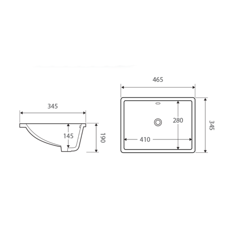 Fienza Sarah Undermounted Basin