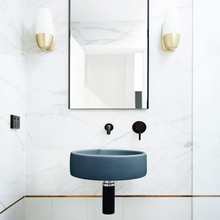 Nood Co Bowl Basin Wall Hung Copan Blue