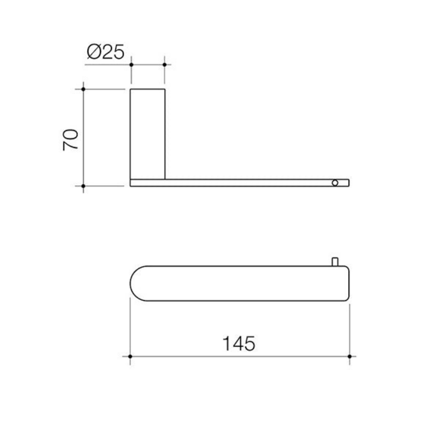 Caroma Urbane II Toilet Roll Holder Matte Black