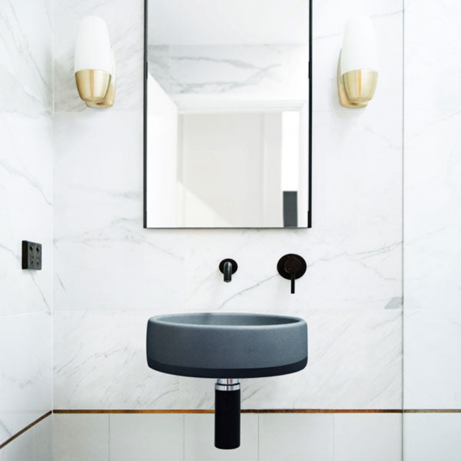 Nood Co Bowl Basin Two Tone Wall Hung Copan Blue